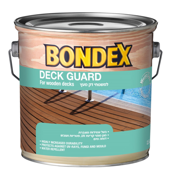 BONDEX דק גארד - בסיס מים לצביעת דק 5 ליטר