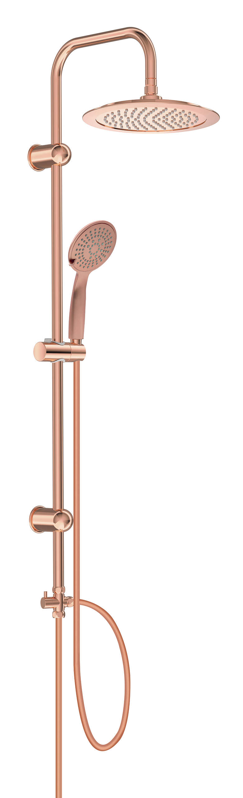 מוט פינוק למקלחת נירוסטה 100 ס״מ רוז גולד AQUILA PREMIUM